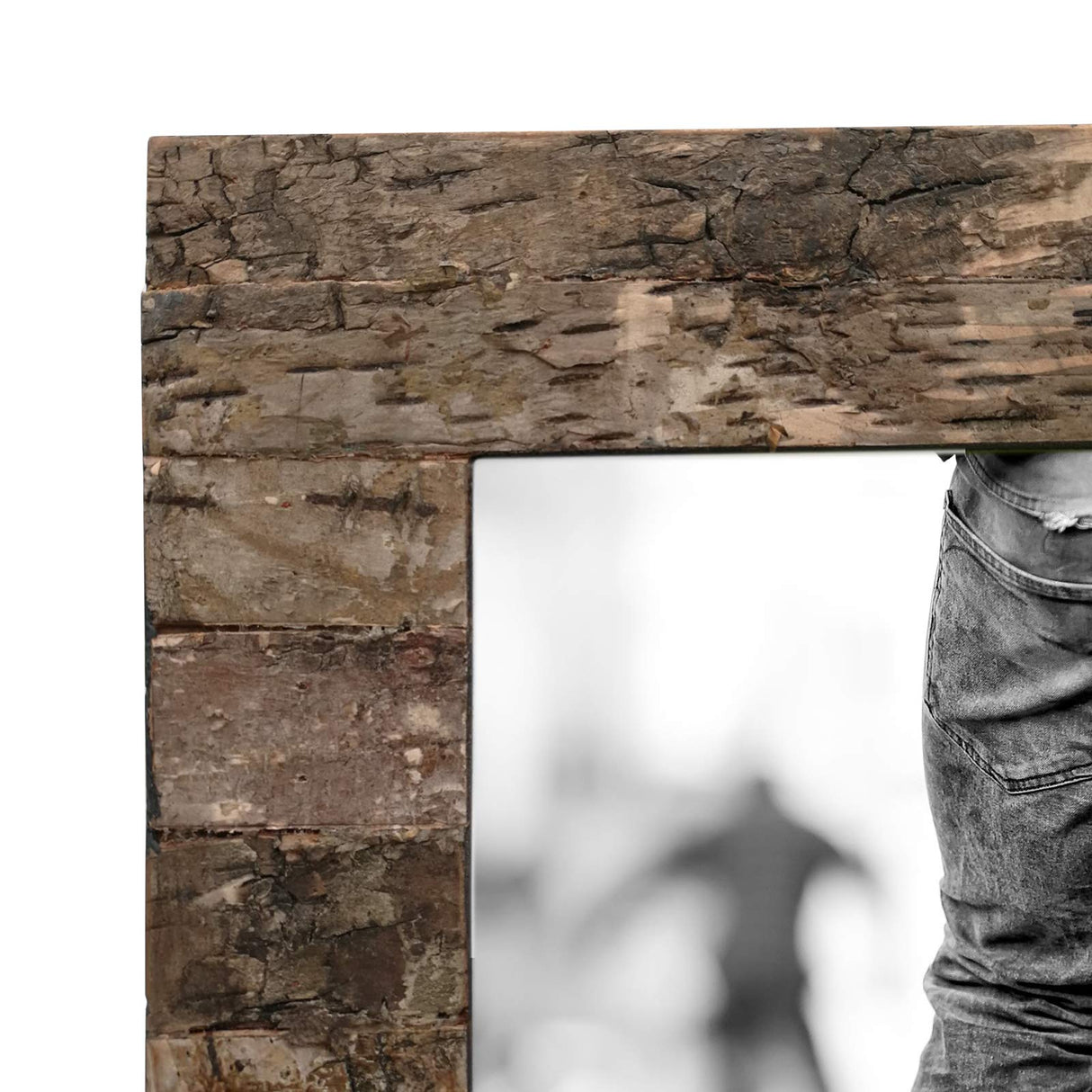 Eosglac Rustic 8.5x11 Wooden Picture Frame, Handmade with Real Birch Bark, Photo Frame Natural Eosglac