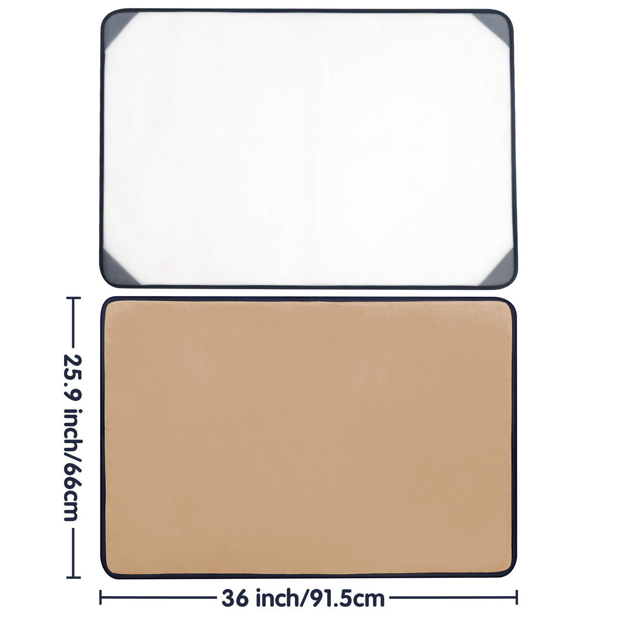 Tektalk Jigsaw Puzzle Board with Puzzle Dustproof Cover Up to 1500 Pieces (Khaki) Tektalk