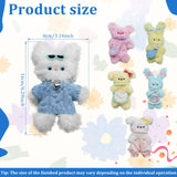 RVEFOT 6 Pcs Fur Pipe Cleaners Craft Kit with Decorative Accessories and Video Tutorials, Pipe Cleaners Kit for Beginners, Bear Animal Kit for Craft, Kids Art Craft DIY Creative Decoration RVEFOT