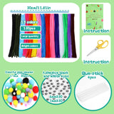 Zlulary Pipe Cleaners Craft, Pipe Cleaners Craft Supplies, Pipe Cleaner, Art and Crafts Kit with Instructions, Pipe Cleaner Art Kits DIY Arts Crafts Decorations Zlulary
