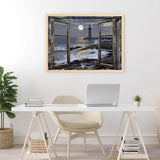 DAZZLEDOTS Diamond Art Kits for Adults, Lighthouse Diamond Painting Kits for Beginner Ocean Coast Round 5D Full Drill Diamond Dots Crafts for Home Wall Decor Gifts 16x12 Inch DAZZLEDOTS