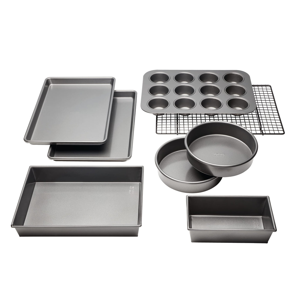 Chicago Metallic Professional Non-Stick 8-Piece Bakeware Set, Silver Chicago Metallic