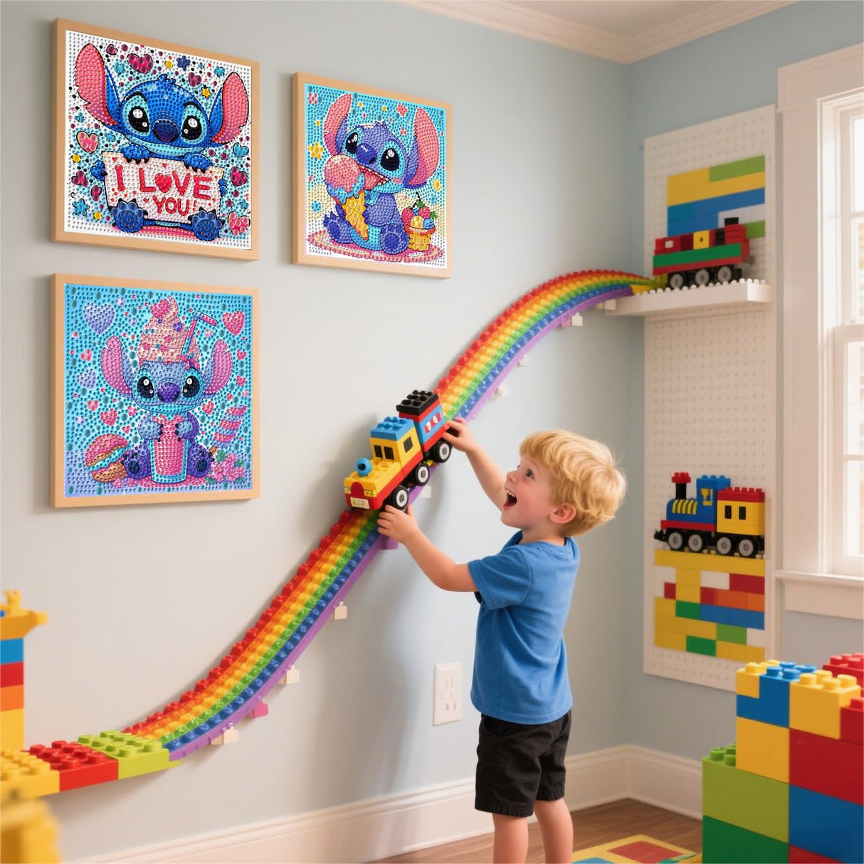 CraftyTime 4pack Diamond Art Painting Kits for Kids,Cartoon Diamond Art for Kids Ages 4-8-12,Cartoon Gem Kit Crafts Beginners for Gift Home Wall Decor(6x6inch) CraftyTime