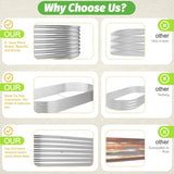 FRIZIONE 3pcs Galvanized Raised Garden Bed Outdoor,Steel Garden Bed for Vegetables,Above Ground Garden Box for Flower,Metal Raised Beds for Gardening FRIZIONE