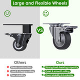 JAORD Garage Storage Cabinets with Wheels and Pegboard,Rolling Metal Storage Cabinets with 2 Locking Doors and 4 Adjustable Shelves for Garage, Home, Assembly Required JAORD