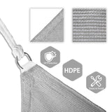Patio Paradise 20' x 20' x 20' Light Gray Sun Shade Sail Triangle Canopy, High-Density Shade Cloth Canopy Pergolas Top Cover, Permeable UV Block Fabric Durable Outdoor Patio