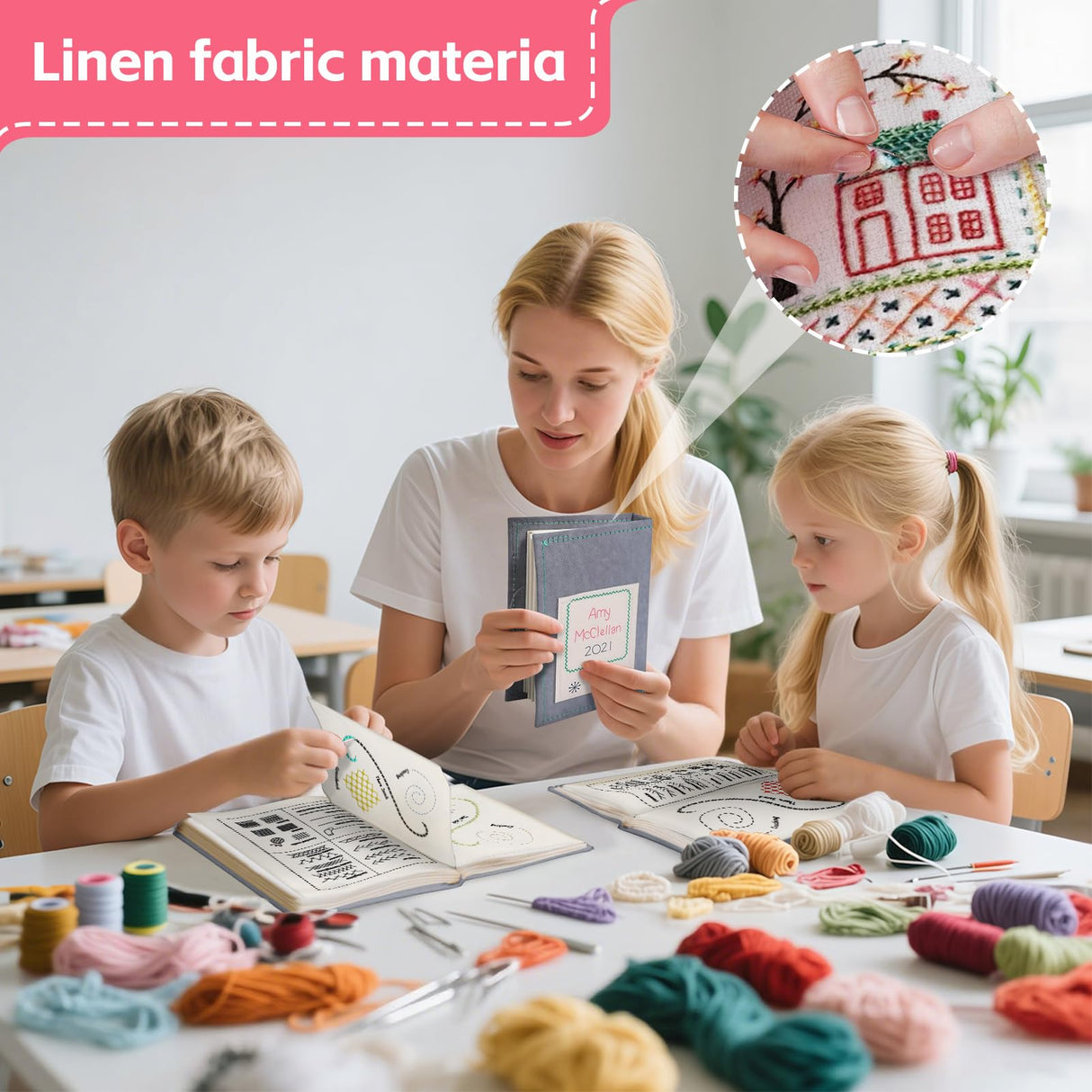 DIY Stitch Book with Tools Set, Embroidery Stitch Book, DIY Sewing Books, Embroidery Books of Stitches, Sewing Books for Beginners and Enthusiast, 106 Unique Embroidery Patterns Generic