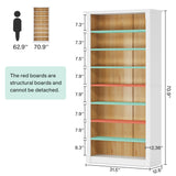 Tribesigns 8-Tier Shoe Rack, Wooden Freestanding Shoe Storage Cabinet for 32-40 Pairs, 70.9-Inch Tall Shoe Organizer Shelf for Entryway, Closet Tribesigns