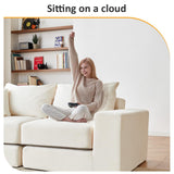 Modular Sectional Loveseat Cloud Sofa, Boneless Couch with Non Slip Base, Modern Sleeper Sofa for Customizable Living Spaces, Cozy Modular Couch with L-Shape Chaise, Deep Seat & No Assembly, Beige CozyMine