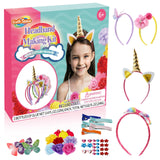 Headband Making Kit - Crafts for Girls Ages 6-8, Includes 12 Headbands, DIY Hair Accessories for Kids Parties Sixth Space