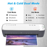 Laminator Machine 13-Inch Thermal Lamination with Laminating Sheets 9 in1 Office Desktop Laminate Machine, Portable A3 Laminater for Teachers Personal 60S Warm-Up Never Jam Qfun