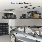 Overhead Garage Storage Rack – 4x8 FT Garage Ceiling Storage Racks with Safety Lock, Heavy-Duty Ceiling Mounted Lift System and Storage Organizer, Ideal for Maximizing Overhead Space, 325 lbs Capacity FERO