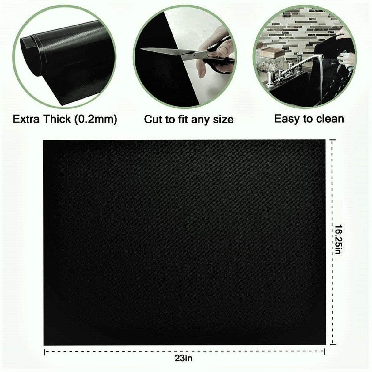 3 Pack Non-Stick Heavy Duty Oven Liners Set for Bottom of Electric Oven by Grill Magic - Thick, Heat Resistant Fiberglass Mat - Easy to Clean, Reduce Spills, Stuck Foods & Clean Up - BPA Free Grill Magic