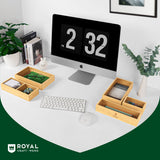 ROYAL CRAFT WOOD 5-Piece Bamboo Drawer Organizer Set – Multi-Use Storage Trays for Kitchen, Bathroom, Office, Makeup, Jewelry & More – Junk Drawer Tray, Utensil Holder, Storage Box & Bin Set (5 Boxes) ROYAL CRAFT WOOD