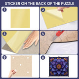 Mys Aurora Puzzles for Adults Mandala Flower Wooden Puzzles, 200 Pieces Unique Shaped Lotus Yoga Gifts Jigsaw Puzzles, for Yoga Lover, Fun Challenge Family Game 11.2'' x 11.2'' Mys Aurora