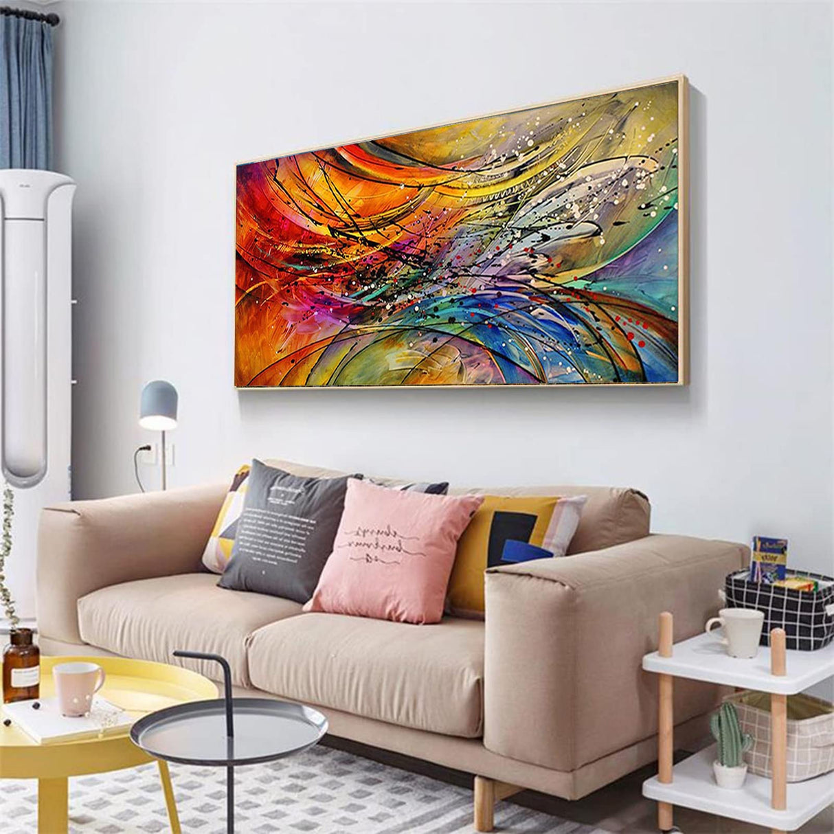 YALKIN Diamond Painting Kits for Adults (35.5x15.7in), DIY 5D Diamond Painting Paint Abstract by Number with Gem Art Drill Diamond Painting Kits for for Home Wall Décor, Gifts YALKIN