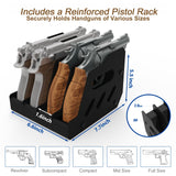 2.3 Cu.Ft Modern Fireproof Safe with Gun Rack – Dual Passwords, Fireproof Bag, Adjustable Shelf, Anti-Scratch Mat & Mounting Kit, Fits Laptop, Documents & Valuables, 15.75"D x 13.78"W x 13.78"H GOLDENKEY