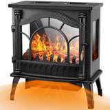 Joy Pebble Electric Fireplace Heater, 20'' Infrared Fireplace Heater 1000/1500W, 3D Realistic Flames Effect, ETL Certificated & Low Noise, Adjustable Flame Brightness, Overheating Protection Joy Pebble