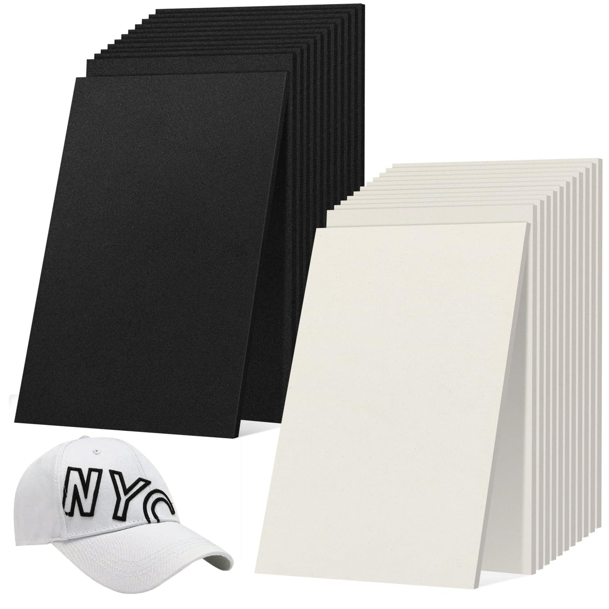 24 Pcs Embroidery Foam Sheets, 6" x 9" High Density 3mm Thick EVA Craft Foam for 3D Embroidery Crafts and Arts, Cosplay Costumes, DIY Projects, Quilting, Hats, Pillows AJLICHIBAN FUN