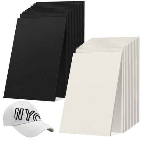 24 Pcs Embroidery Foam Sheets, 6" x 9" High Density 3mm Thick EVA Craft Foam for 3D Embroidery Crafts and Arts, Cosplay Costumes, DIY Projects, Quilting, Hats, Pillows AJLICHIBAN FUN