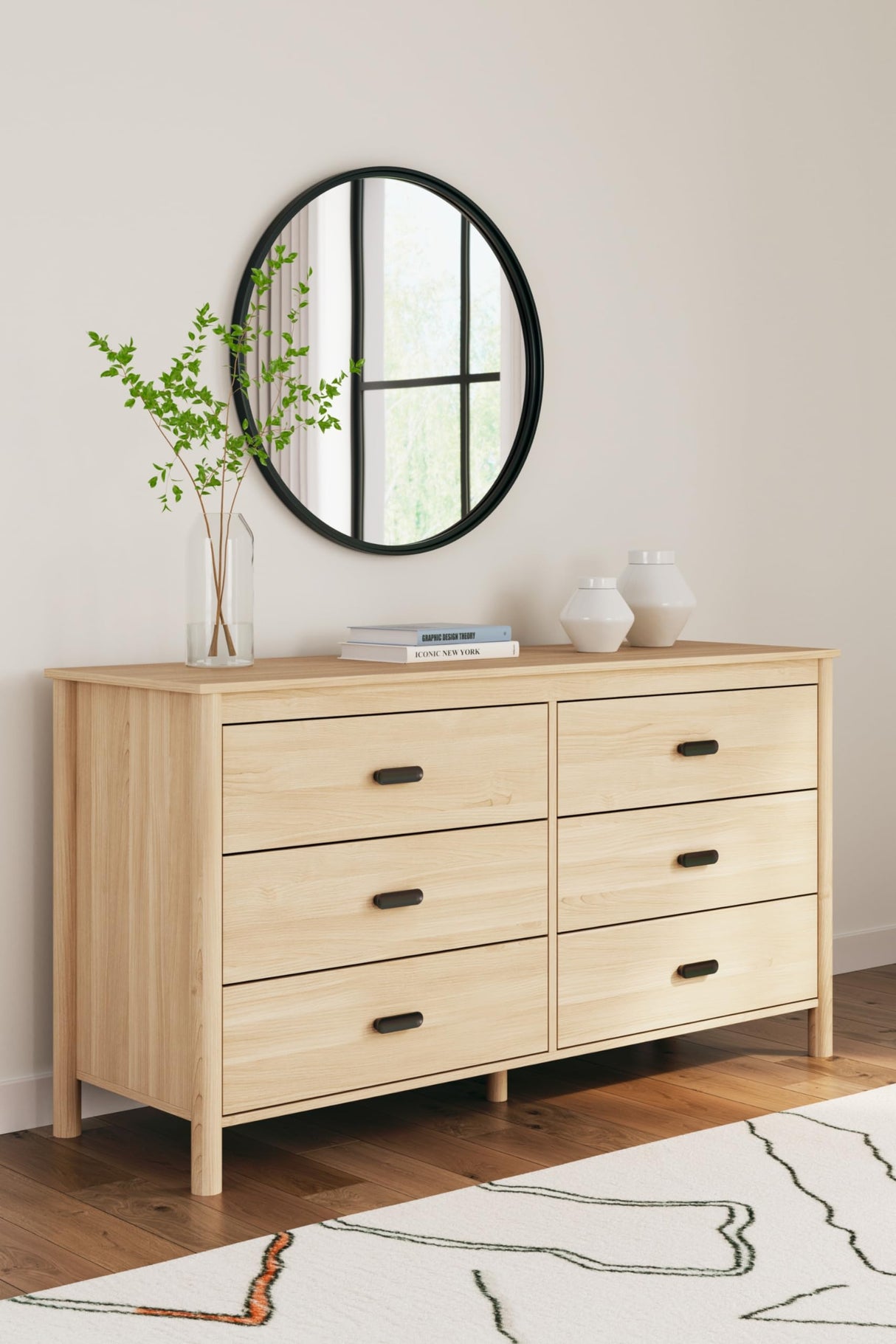 Signature Design by Ashley Cabinella Casual 6-Drawer Dresser with Safety Stop, Light Brown Signature Design by Ashley