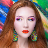 Catcan 32 Pieces Sublimation Earring Blanks, Heat Transfer Sublimation Ornament Blanks with Earring Hooks and Jump Rings for Women Jewelry DIY Making Sublimation Accessories Catcan