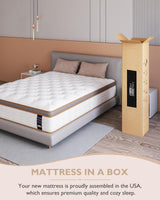 BedStory King Size Mattress - 14 Inch Hybrid Mattress in a Box - Individually Wrapped Coils for Motion Isolation and Pressure Relief BedStory