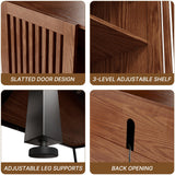 BVIUNTWO 65" Industrial Modern TV Stand, Media Cabinet, TV Console Suits TV up to 70 inch, with Cut-out Panel Sliding Door, Adjustable Storage Shelves, Sturdy Metal Legs with Leveler BVIUNTWO