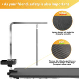 ROOMTEC 43" Hydraulic Pet Grooming Table w/Anti-Static Table Top, Heavy Duty Z-Lift Dog Grooming Table/21-36 w/Armrests/Leash Covers/Tool Organizers/Hooks, Weight Capacity 330LBS Black ROOMTEC