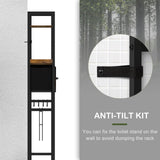 ETELI Over The Toilet Storage Cabinet with Fabric Drawers Bathroom Storage Over Toilet Fit Most Toilets, Rustic Brown ETELI