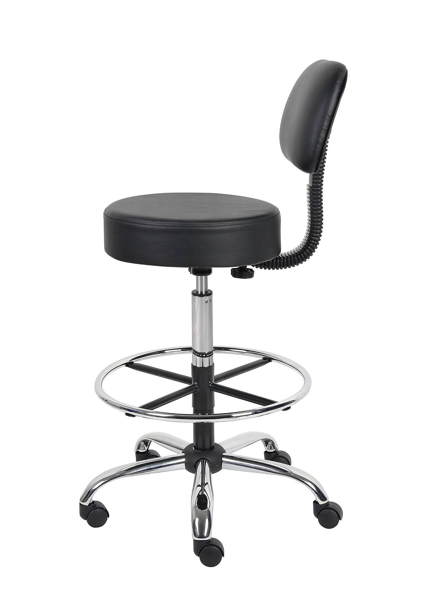 Boss Office Products Be Well Medical Spa Drafting Sool with Back in Black