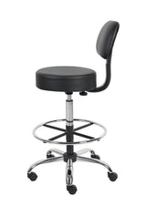 Boss Office Products Be Well Medical Spa Drafting Sool with Back in Black Boss Office Products