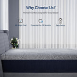 Fancylion Full Memory Foam Mattress Topper Firm, 3 Inch Extra Firm Mattress Topper for Back Pain Relief, Copper Infused Cooling Bed Topper with Washable Cover & Non-Slip Base, CertiPUR-US Certified Fancylion