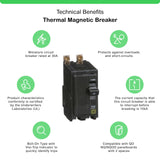 Square D - QOB230CP Circuit Breaker, Black Schneider Electric