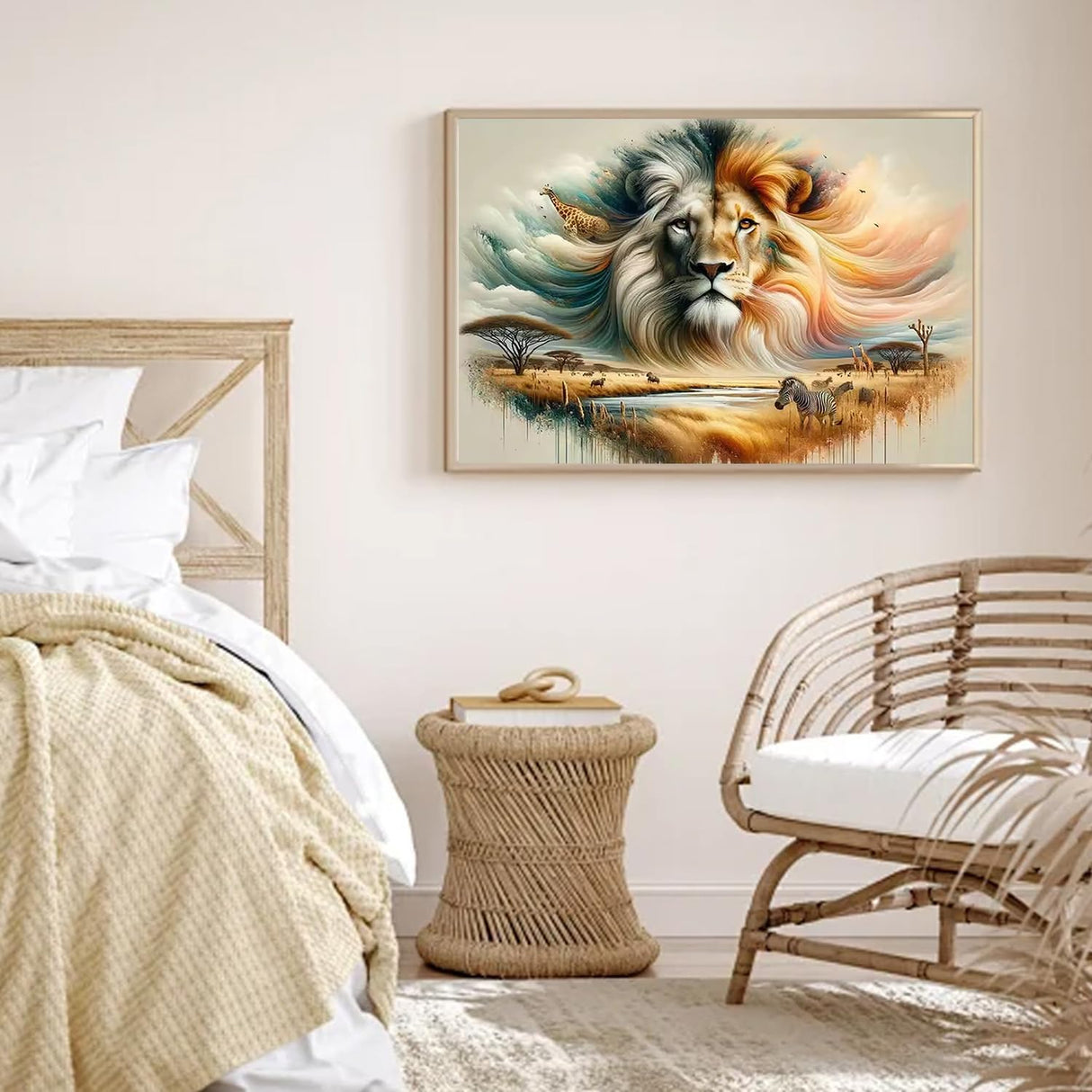 ARPADAMO Lion Diamond Art Kits for Adults,5D Animal Diamond Painting DIY Diamond Art Diamond Painting Kits for Adult,Round Full Drill Diamonds, Diamond Art Kits for Home Decor-12x16inch ARPADAMO