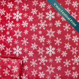 PAVILIA Christmas Throw Blanket | Red Snowflake Christmas Fleece Blanket | Soft, Plush, Warm Winter Cabin Throw, 50x60 (Red/White Snowflake) PAVILIA