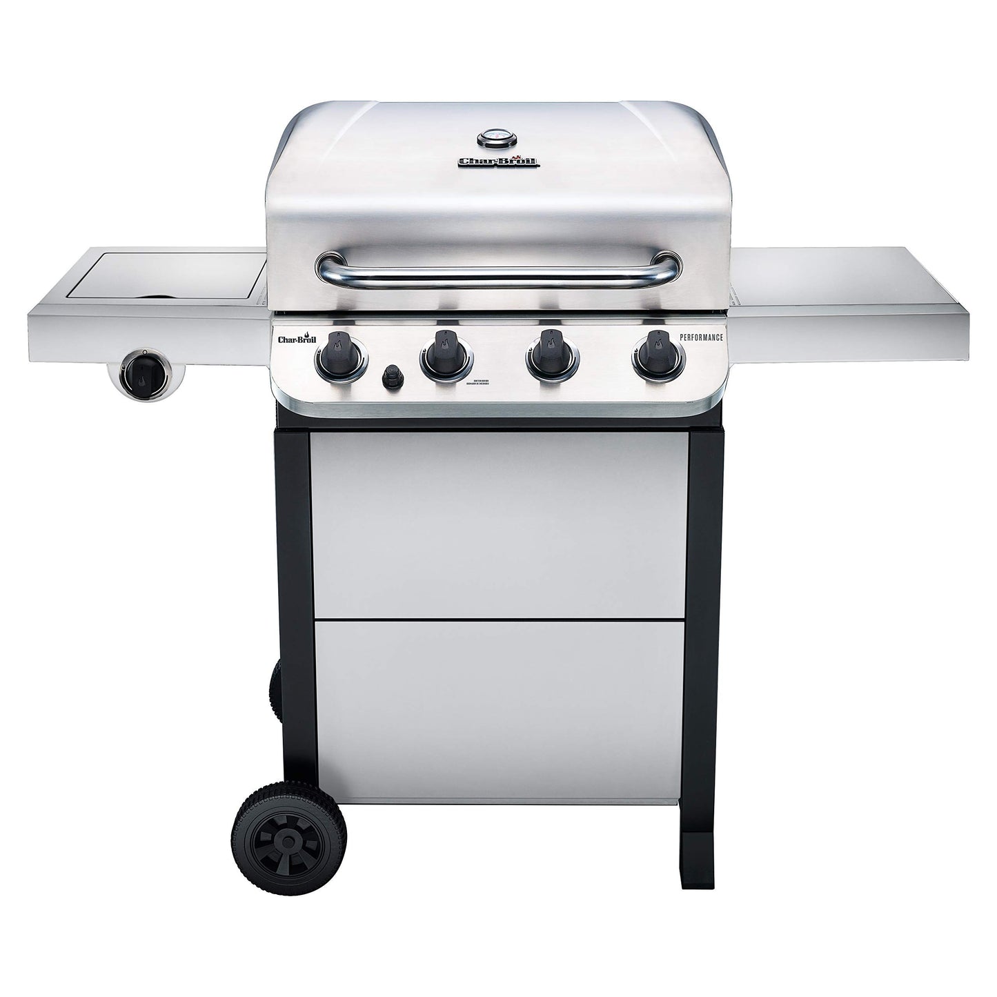 Char-Broil Performance Series Convective 4-Burner with Side Burner Cart Propane Gas Stainless Steel Grill - 463377319