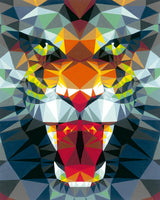 Ravensburger Polygon Tiger Paint by Numbers Kit for Adults - 23514 - Painting Arts and Crafts for Ages 12 and Up Ravensburger