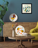 TINDTOP 3 Sets Punch Needle Kits, Flowers Punch Embroidery Kits for Adults Beginner, Tool with Punch Needle Fabric, Hoops, Yarns and Sewing Needles TINDTOP