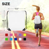 Grneric 10Pcs Drawstring Backpack Bulk Cinch Bag, Drawstring Bags Polyester for Gym Sports Beach Party Trip (White) Grneric