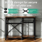 20-29 Gallon Aquarium Stand with 6 ft Power Strip, 5-Tier Metal Frame Fish Tank Stand 20 Gallon Fish Tank Stand 31.5" L*15.75" W Tabletop 400lbs Capacity (Vintage Brown, 20-29 Gallon) Kalrin