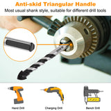 Professional Masonry Drill Bit Set (10PCS) for Glass/Brick/Plastic/Cement/Wood/Tile/Etc, Industrial Strength Carbide Drill Bit Tip, 1/8"-1/2" by TITGGI TITGGI