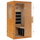 Real Relax Infrared Home Sauna, 1 Person Far Infrared Saunas for Home, Canadian Hemlock Wooden Indoor Sauna Room with LCD Control Panel, Bluetooth Speakers Real Relax