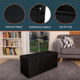 SoftOwl Extra Large Toy Storage Organizer with Lid - Sturdy, Collapsible Toy Chest Storage Box Design - Toys Bin with Dividers for Kids, Nursery, Bedroom, Playroom 37"x16"x14" SoftOwl