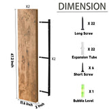 Sumbame 12 Inch Deep Floating Shelves, 48 Inch Fireplace Mantel Set of 2, Rustic Brown Hanging Shelf with Invisible Brackets, Display Shelves Wall Mounted for Bedroom, Kitchen, Office, Living Room Sumbame