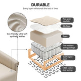 AIRSKY Genuine Leather Recliner Chair, Italian Water-Washing Process,Power Recliner Chair Electric Recliner Chairs for Adults, Swivel Rocker Recliner, Wall Hugger Recliners, Beige, P1 AIRSKY