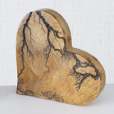 WHW Whole House Worlds Tree of Life Embellished Hearts, Set 2,Carved Mango Wood, Rustic Incised Branch Pattern, 6.25 and 4.75 Inches WHW Whole House Worlds