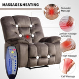 HAOMARKETS Oversized Electric Recliner Chairs with Massage and Heat, 41" Wide Power Reclining Chair with USB Charging Port, Breathable Overstuffed Reclining Sofa for Living Room Bedroom (No Lift) HAOMARKETS