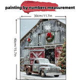 Paint by Numbers Kit for Adults Beginner, Christmas Winter Car House Easy Paint by Number Kits Canvas Without Framed,DIY Acrylic Oil Painting Adults Paint by Numbers Kits for Home Wall Decor 12x16 In. JYXSJYYD