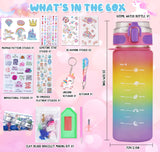 Sanilinwild Gifts for Girls Age 4-12-Decorate Your Own Water Bottle - DIY Friendship Bracelet,Christmas/Easter/Birthday Gift Ideas,Fun Arts and Crafts Gifts Toys for Girls(((Rainbow Unicorn) Sanilinwild